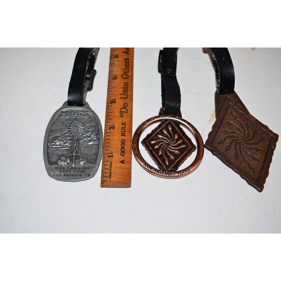 HTF Hyatt Westin LaCantera Metal Golf Bag Tag Lot San Antonio Texas 3pc lot - Picture 7 of 16